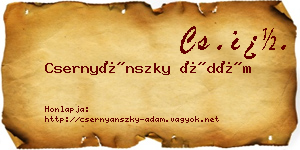 Csernyánszky Ádám névjegykártya
