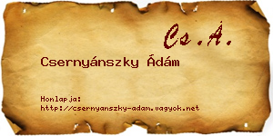 Csernyánszky Ádám névjegykártya