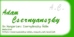 adam csernyanszky business card